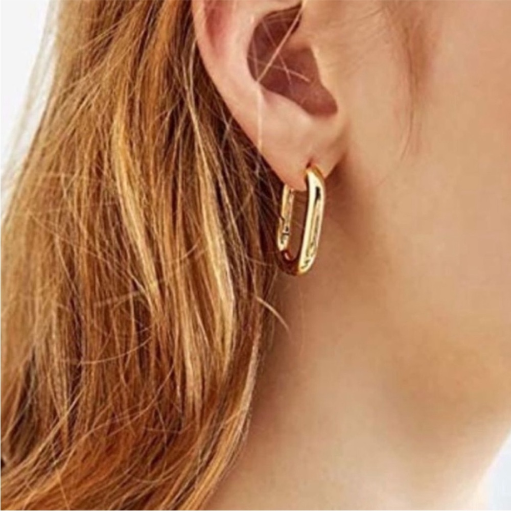 SOLD Elegant Gold Plated Hoop Earrings
